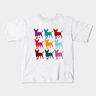 Chihuahua Dogs Rainbow Colors Kids T-Shirt